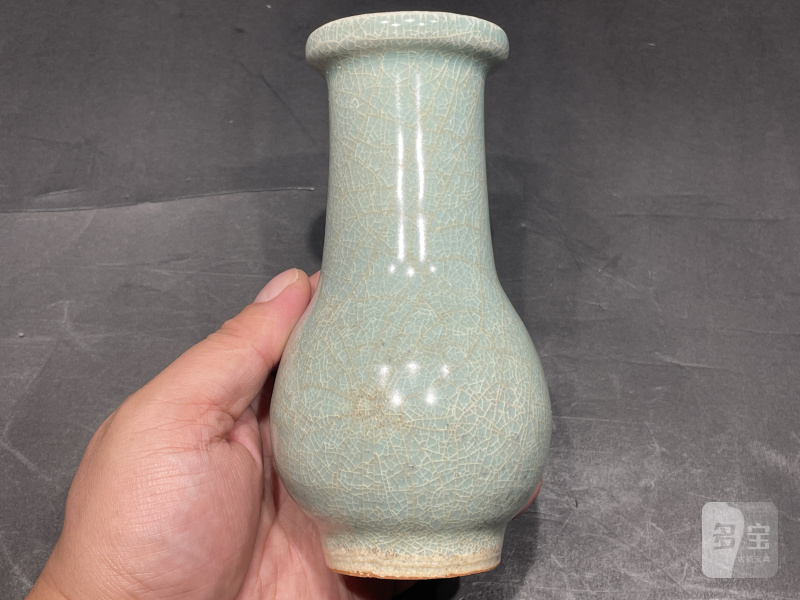 明 龙泉官粉青釉箸瓶（溪口窑） - 图4
